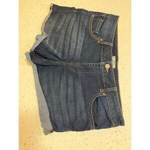 new york & company dark denim shorts womens size 10
